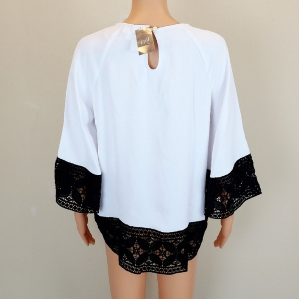 Christian Siriano Boxy White and Black Blouse - Picture 4 of 9